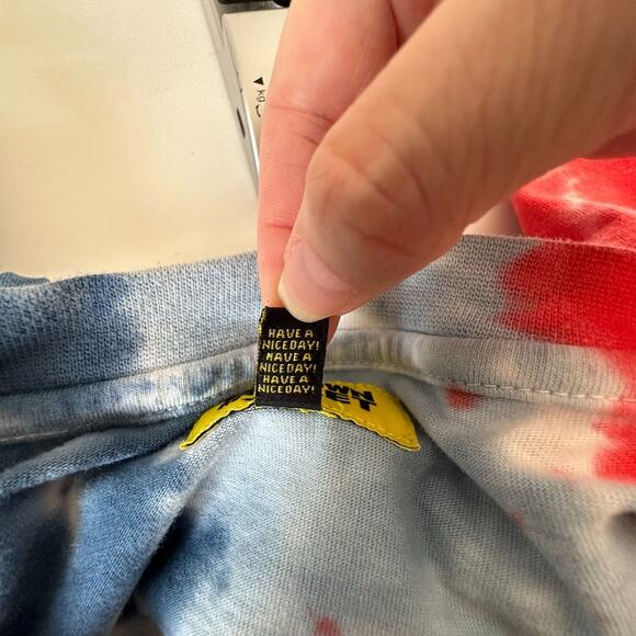 NWOT Chinatown Market Red White & Blue Tie Dye Short Sleeve Basketball Tee M - Picture 7 of 10